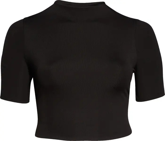 Naked Wardrobe Mock Neck Crop Top | Nordstrom | Nordstrom