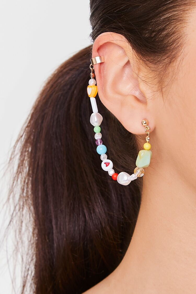 Heart Beaded Ear Crawler | Forever 21 (US)