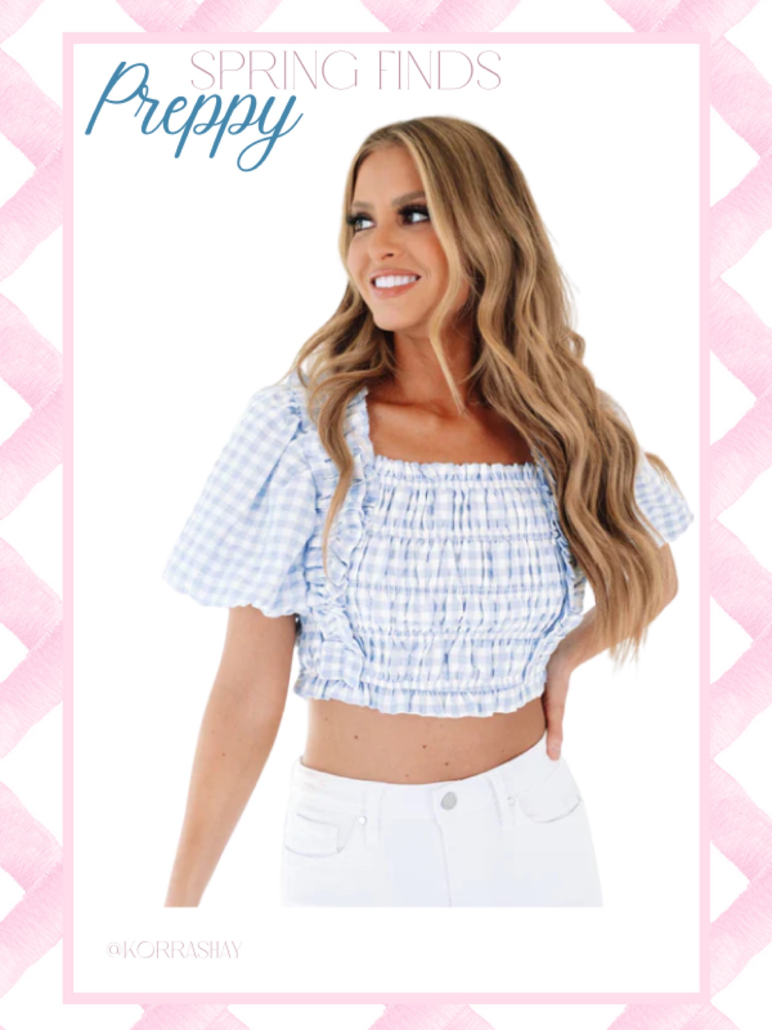 Preppy spring finds: cropped and smocked blue gingham top!

#LTKU #LTKSeasonal #LTKFind