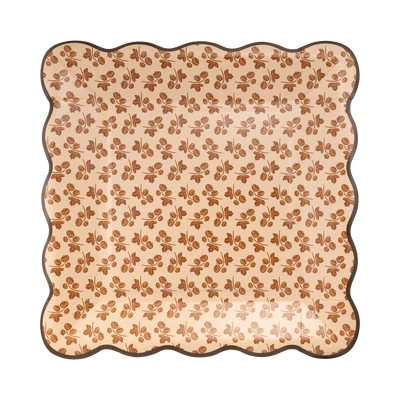 Autumn Block Print Paper Plates | My Mind's Eye