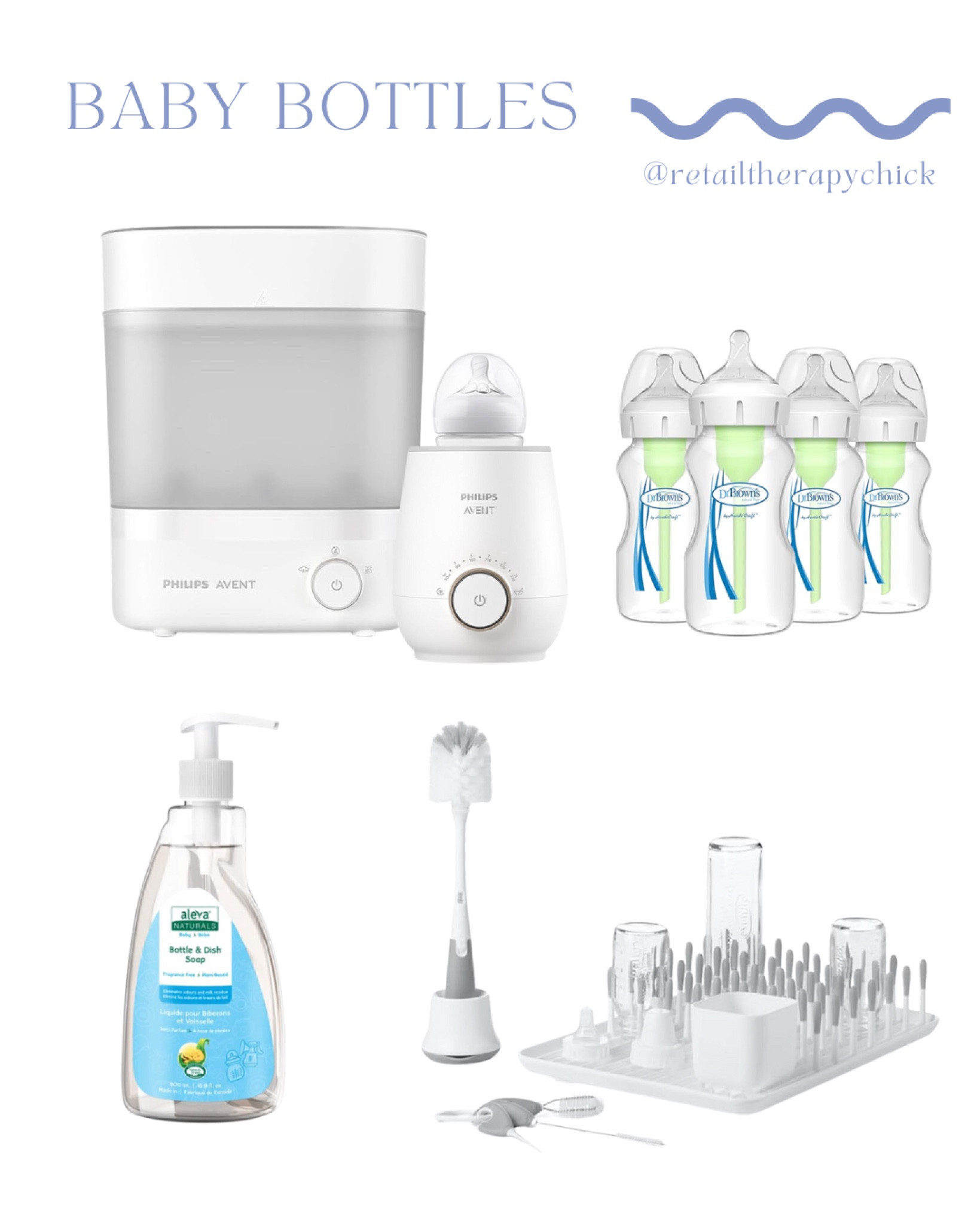 This Philips Sterilizer also dries and is so easy to use. 

The Philips Bottle warmer automically controls temperature & turns off automatically. 

This plant based bottle soap is a good cleaner alternative. 

This drying rack is my favorite. It’s so easy to clean and the bottle brush stand is a MUST 

#baby
#babyregistry
#babybottles
#babymusthaves 

#LTKbaby #LTKbump #LTKfamily