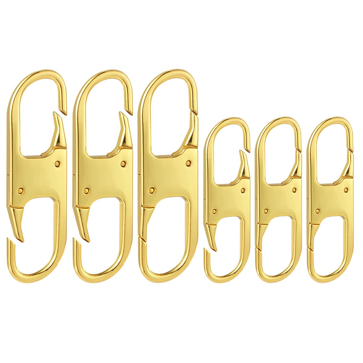 Anti Theft Zipper Lock- Backpack Zipper Lock Keep The Zipper Closed, Quick Disconnect Clip - Key Holder Add-on Accessory 6 PCS 2Sizes (Gold) | Amazon (US)
