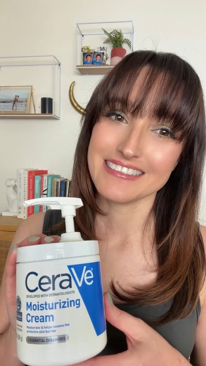 A skincare product I actually recommend: CeraVe Moisturizing Cream has been my go to nighttime moisturizer for years. It’s simple, affordable and always leaves my skin feeling hydrated.
I keep the big tub at home and a travel size for overnight stays.

#LTKselfcare #LTKgrwm #LTKBeauty