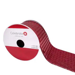 3.5" x 15ft. Glitter Disco Ball Wired Ribbon by Celebrate It® Christmas | Michaels | Michaels Stores