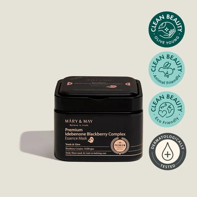 Mary&May - Premium Idebenone Blackberry Complex Essence Mask - Masque Visage | YesStyle Global