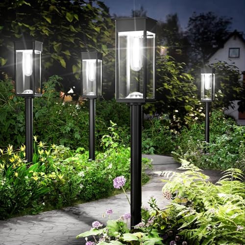 ALFIOT Solar Pathway Lights Outdoor, 6 Pack Bright Solar Lights Outdoor, Auto On/Off, IP65 Waterproof Solar Garden Lights Solar Powered Landscape Lighting for Yard Patio Walkway Driveway Pathway | Amazon (US)