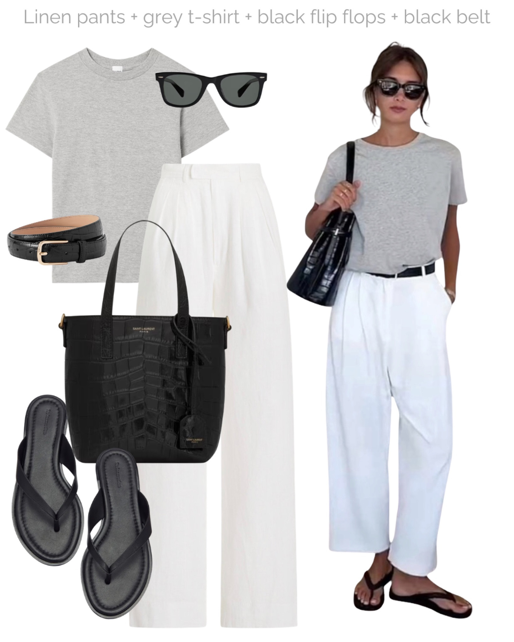 Elevated everyday linen pants outfit 🤍

Tags: summer outfit, tailored linen pants, Pinterest inspired look, ysl leather bag, reformation flip flop sandals, Frankie shop leather belt, quince wayfarer sunglasses

*model image from Pinterest  

#LTKgrwm #LTKMothersDay #LTKootd