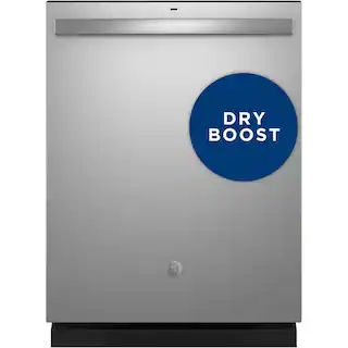 GE 24 in. Built-In Tall Tub Top Control Stainless Steel Dishwasher w/Sanitize, Dry Boost, 52 dBA ... | The Home Depot