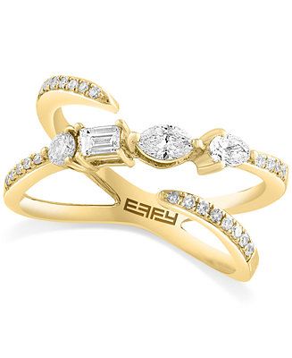 EFFY Collection EFFY® Diamond Multi-Cut X Statement Ring (3/8 ct. t.w.) in 14k Gold - Macy's | Macy's