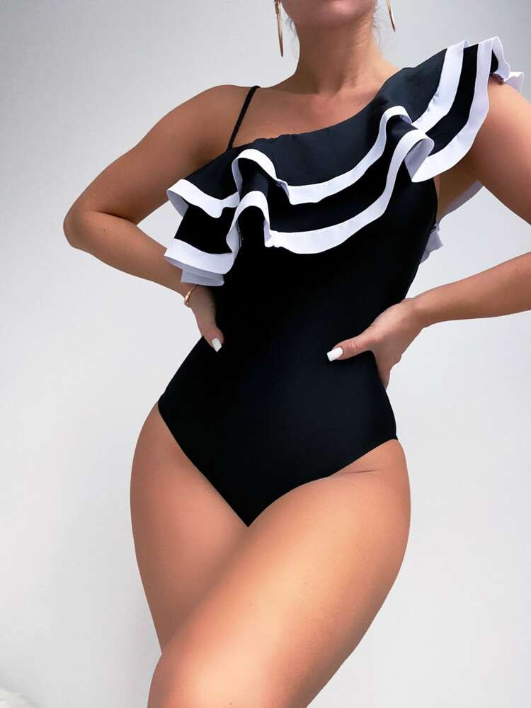 Tiered Layer One Piece Swimsuit | SHEIN