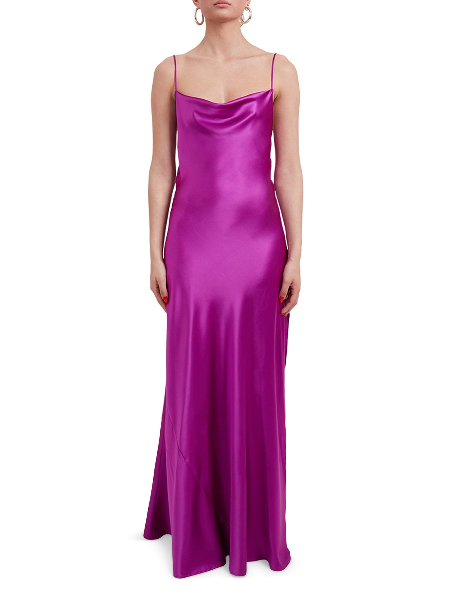 Andamane Women's Isabelle Silk-Blend Maxi Slip Dress - Purple - Size 38 (6) | Saks Fifth Avenue OFF 5TH