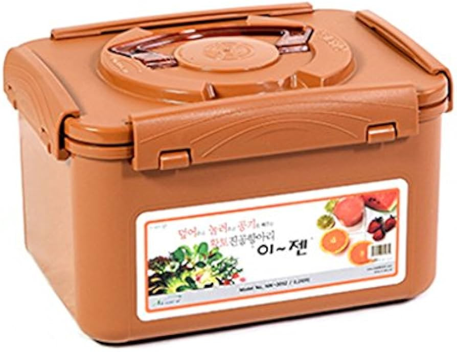 Premium Kimchi, Sauerkraut Container Probiotic Fermentation with Inner Vacuum Lid (Earthenware Br... | Amazon (US)