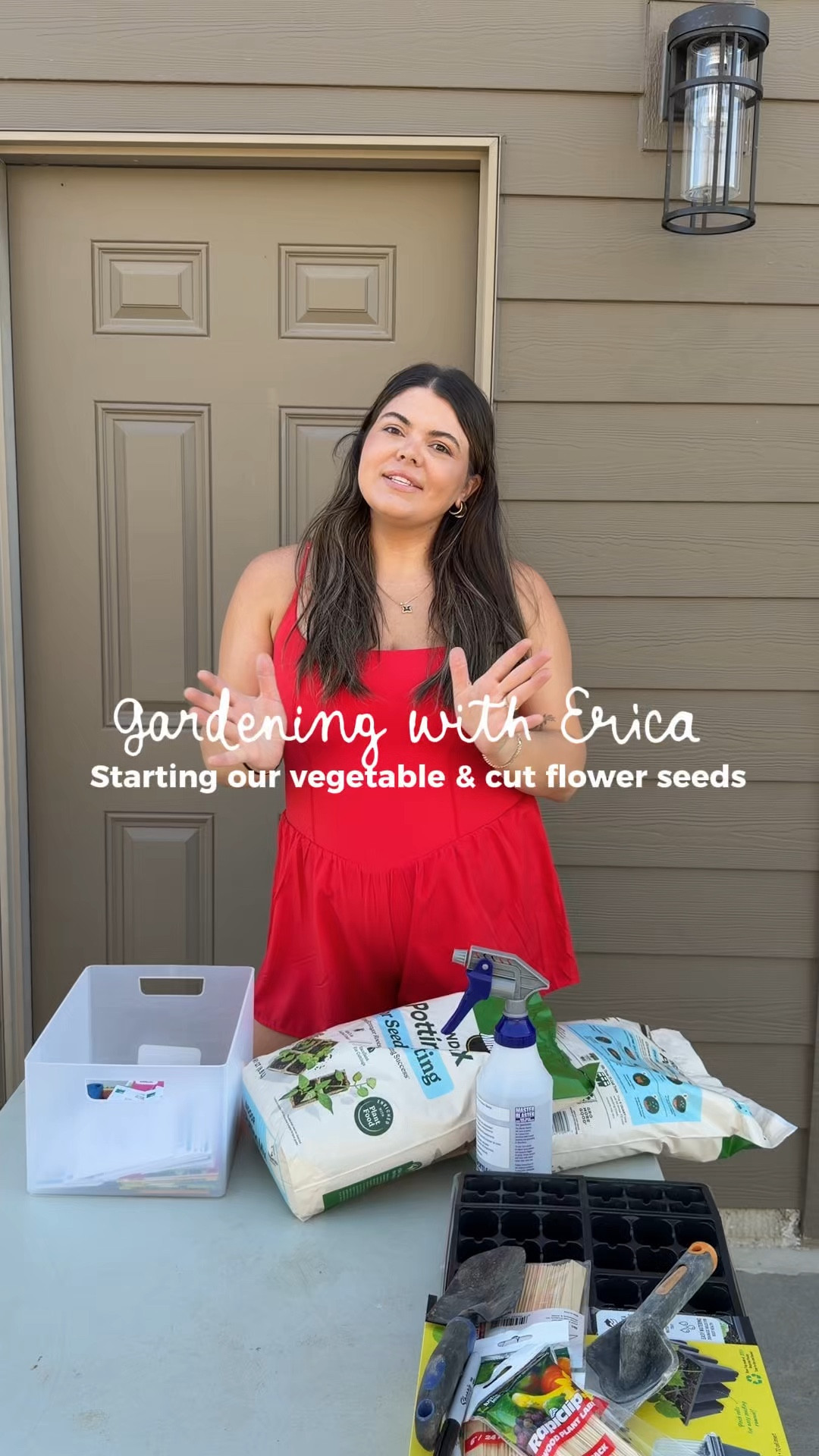 Started our seeds today for our garden 🤍