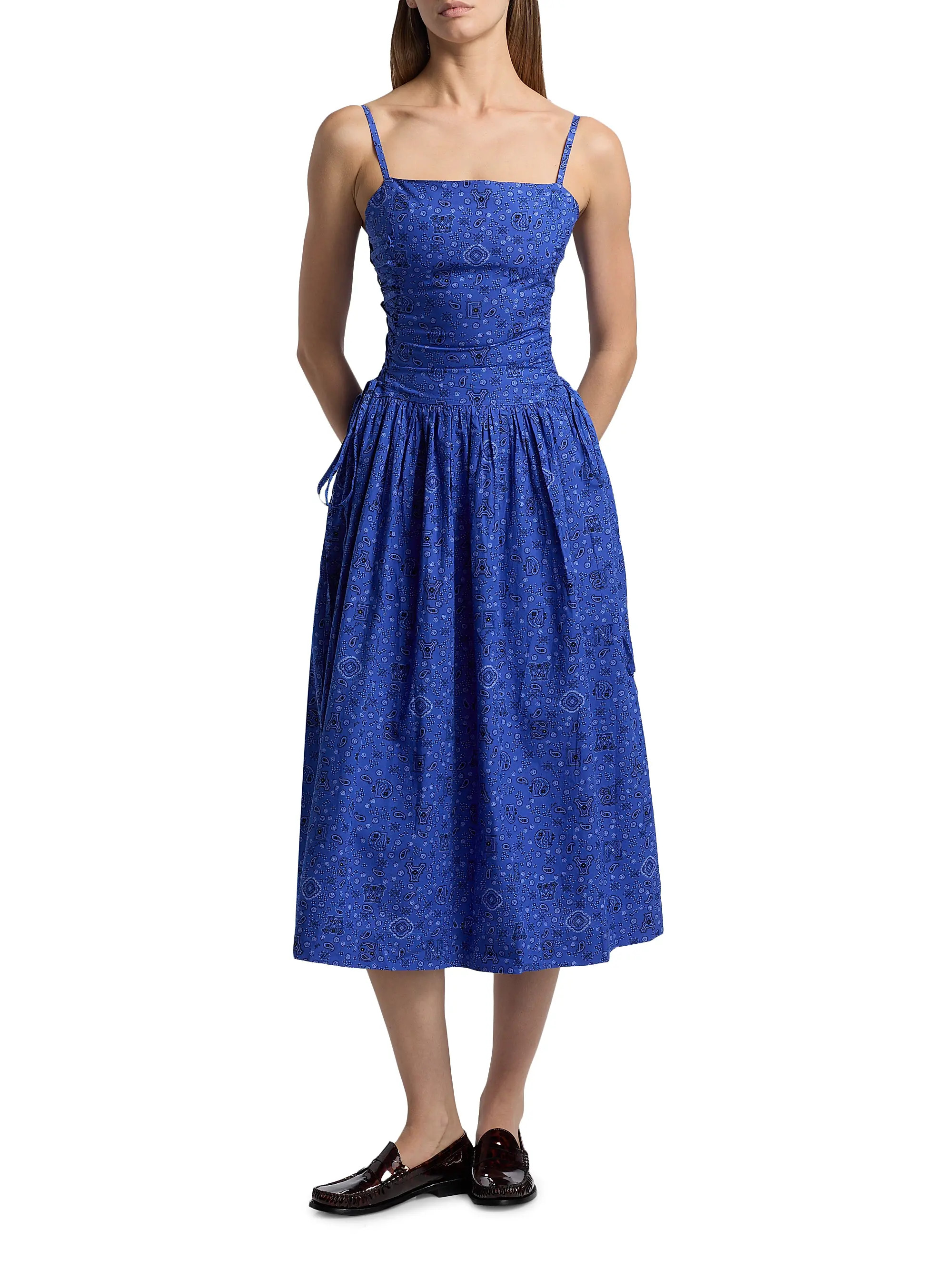 Angelina Drop-Waist Midi-Dress | Saks Fifth Avenue