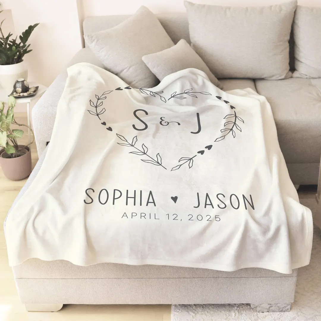 Couples Personalized Throw, Couples Blanket, Wedding Present, Bridal Shower Gift, Engagement Gift... | Etsy (US)