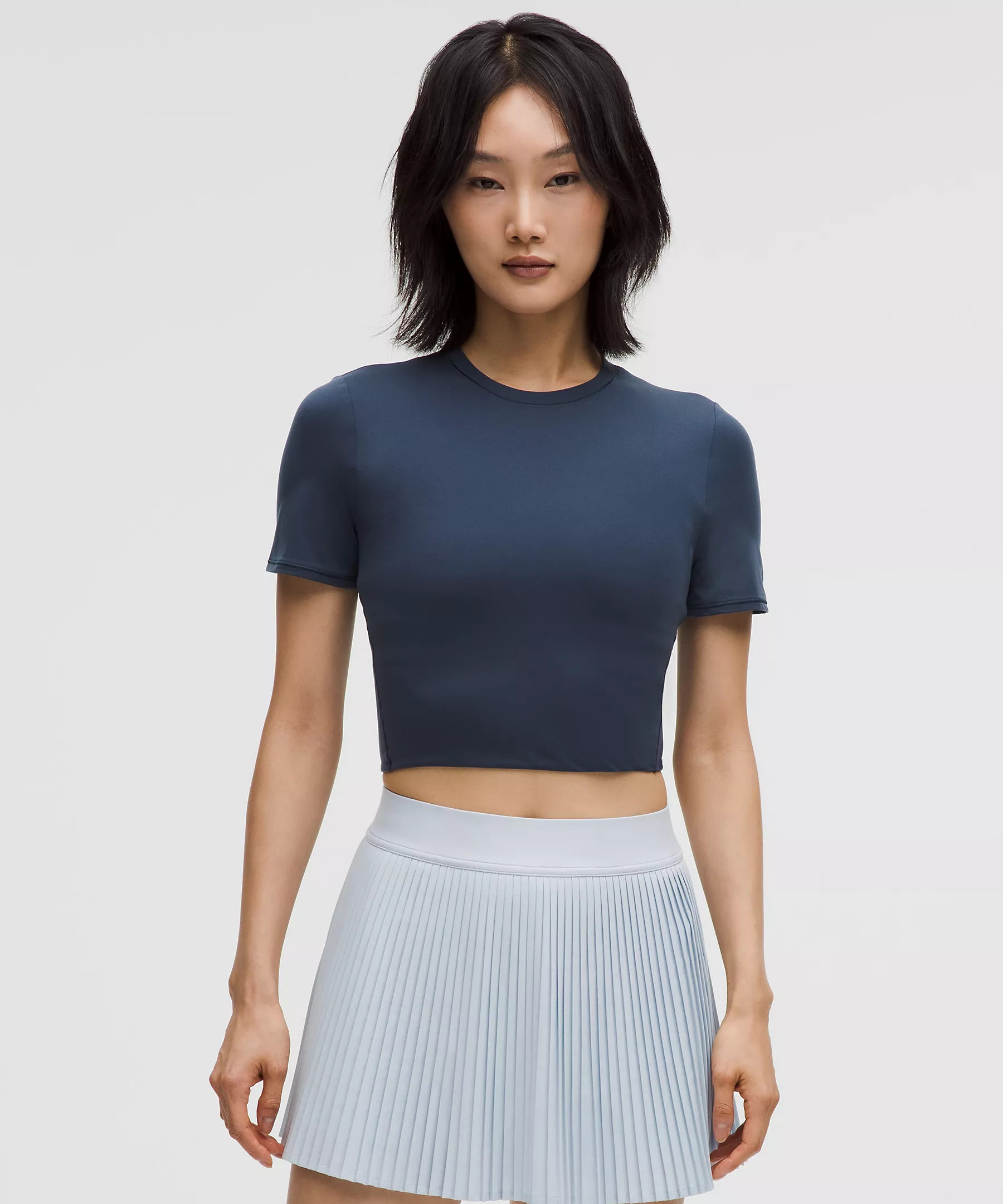 Wundermost Ultra-Soft Nulu Crewneck Cropped T-Shirt | Lululemon (US)