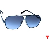 70's Square Blue Metal Aviator Sunglasses Excalibur Oversize Frame Real Deal Vintage Glasses | Etsy (US)