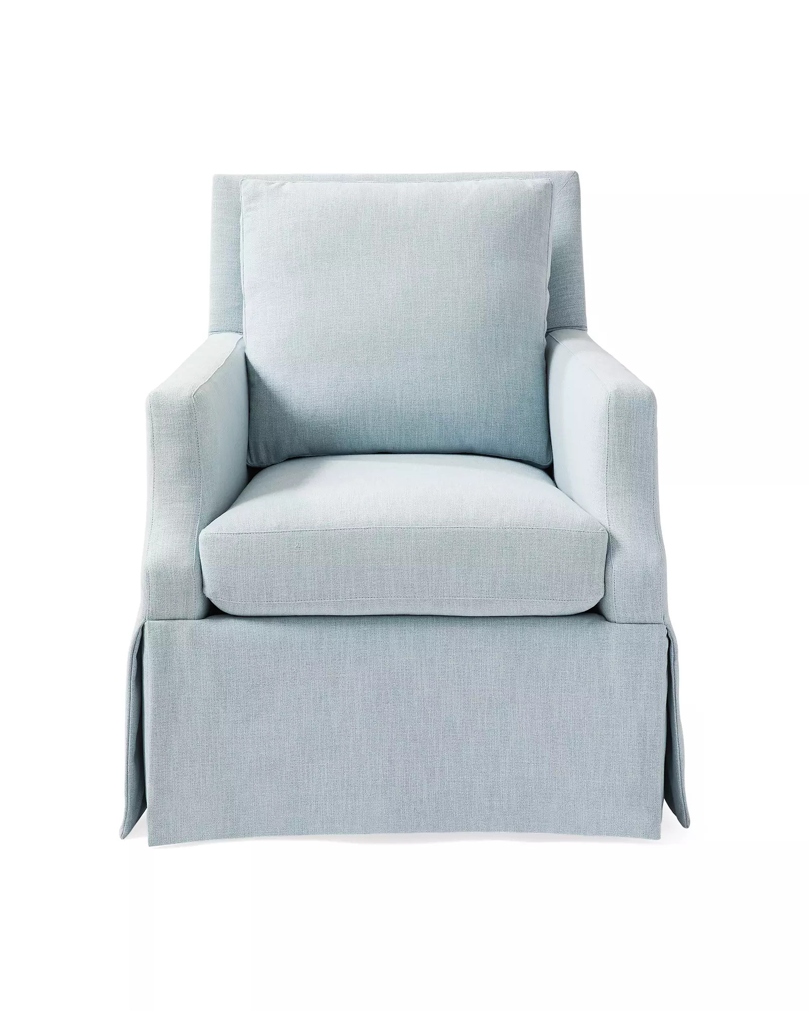 Grady Notch Arm Swivel Glider - Skirted | Serena and Lily