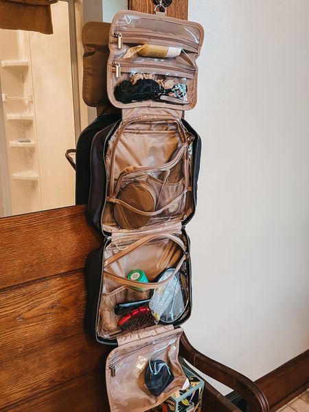 Travel toiletry bag that hangs. This was so much better than I anticipated. I love that all the pockets are clear so you can see what’s where. Less than $25  

#LTKbeauty #LTKfindsunder50 #LTKtravel