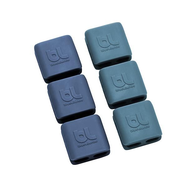 bluelounge Small CableClips Assorted Blue Pkg/6 | The Container Store