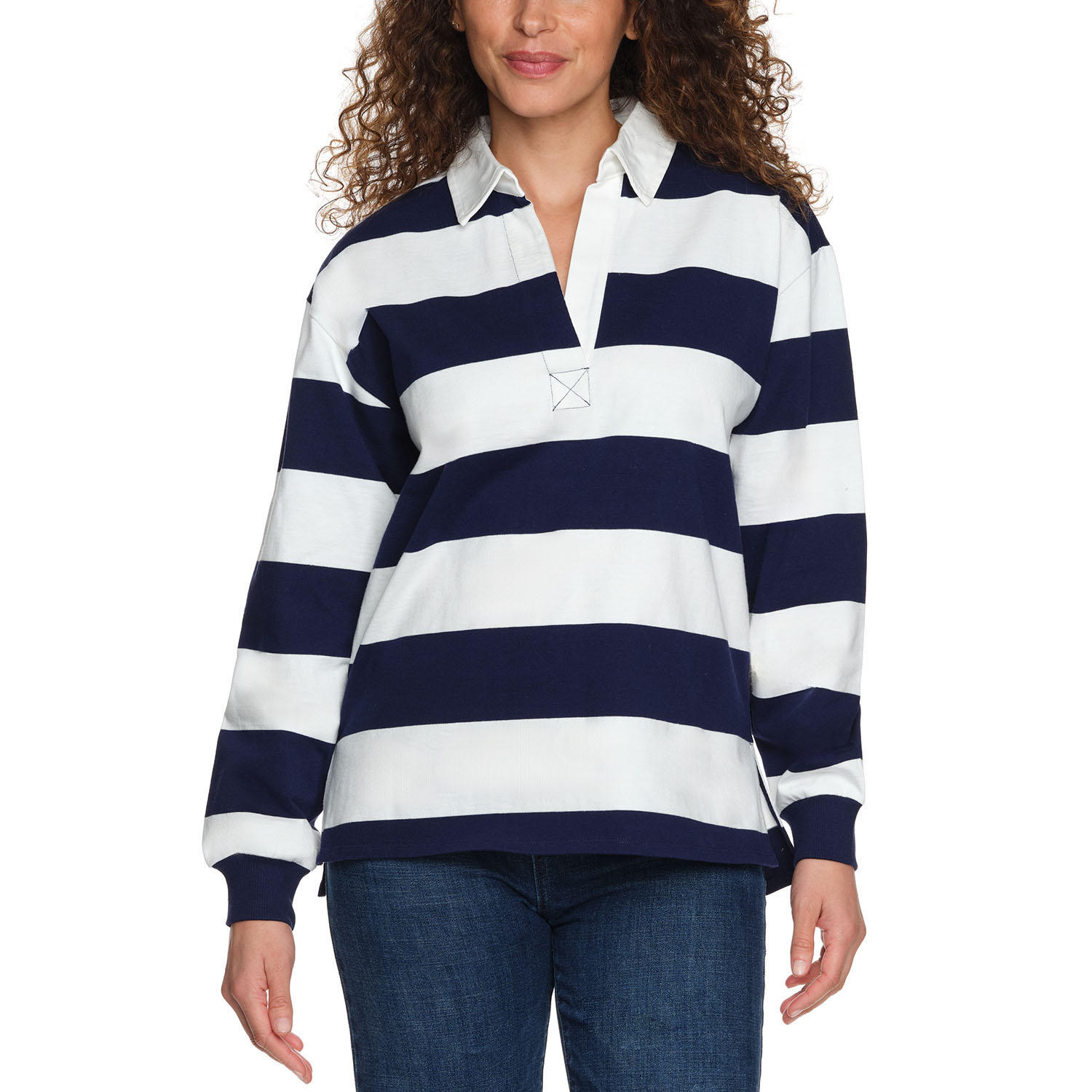 Lands' End Rugby Top NavyL:- L, Navy | Sam's Club