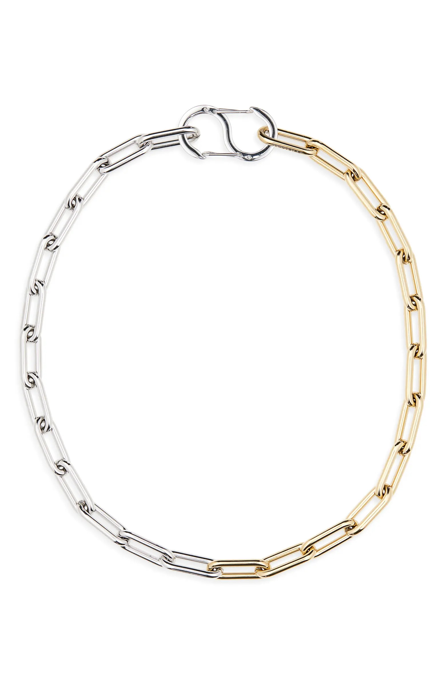 Elli Mixed Metal Paperclip Link Chain Necklace | Nordstrom