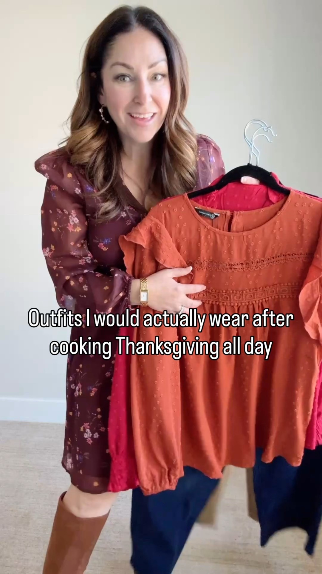 Stylish outfits I would wear for a day of prepping and cooking on Thanksgiving! 

 #thanksgivingoutfit #thanksgivingcasual #holidayoutfit 

#LTKHoliday #LTKOver40 #LTKMidsize