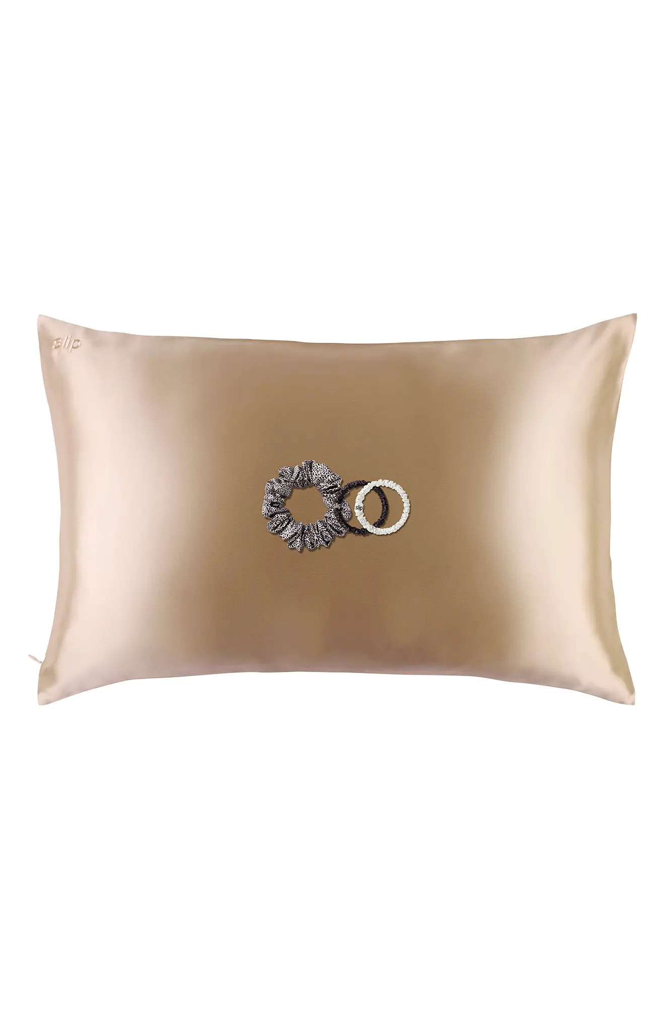 slip Pillowcase & Hair Tie Set (Nordstrom Exclusive) USD $115 Value in Caramel at Nordstrom | Nordstrom