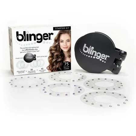 blinger® Women Starter Kit | Hair-Safe Gem Stamper Styling Tool + 75 Bedazzling Glass Crystals | Walmart (US)