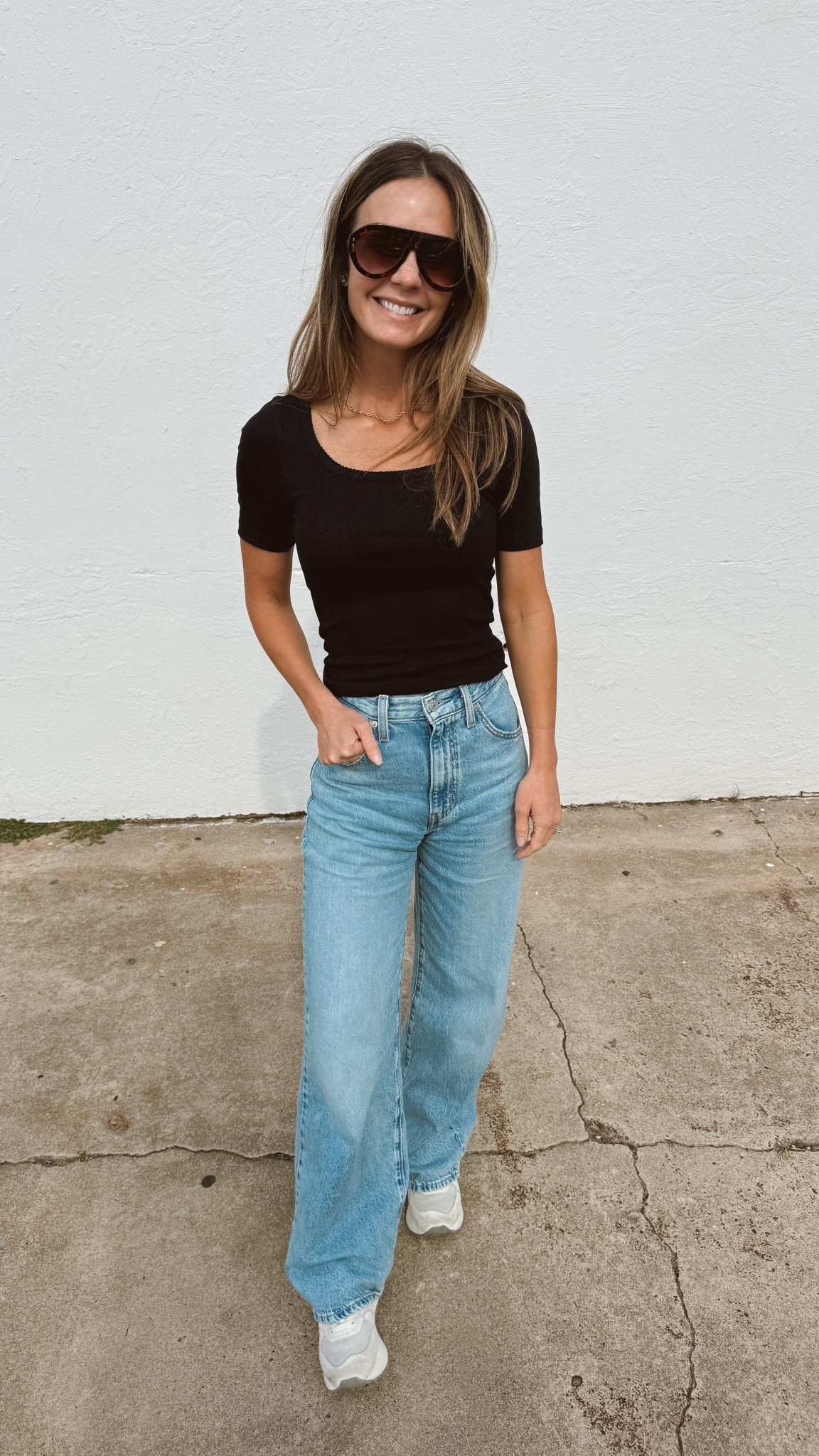 Found this scoop neck pointelle blouse! Very feminine, the neck isn’t too low or wide, so I can wear my normal bra with it! Wearing a size small! The cinch waist jeans are my new favorite. Wide leg, high waist and an adjustable waist! I’m just shy of 5 4” and wearing size 23!

#LTKmomlife #LTKFindsUnder50 #LTKFindsUnder100