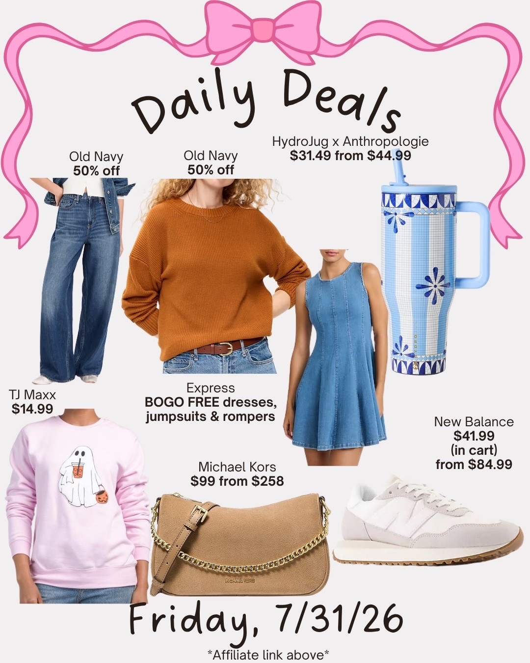 Daily deals

#LTKSeasonal #LTKSaleAlert #LTKMidsize