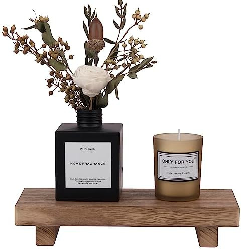 zoocatia Small Wood Tray Pedestal Stand Farmhouse Bathroom Decor Decorative Wooden Riser Kitchen ... | Amazon (US)