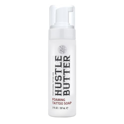Hustle Bubbles Tattoo Aftercare Tattoo Soap - Dermatologist Tested Cleanser To Clean New Tattoos & Piercings - Essential Body Art Supplies 7oz | Amazon (US)