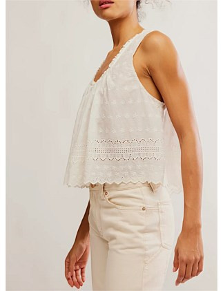 Free People Marina Eyelet Tank | David Jones | David Jones (Australia & New Zealand)