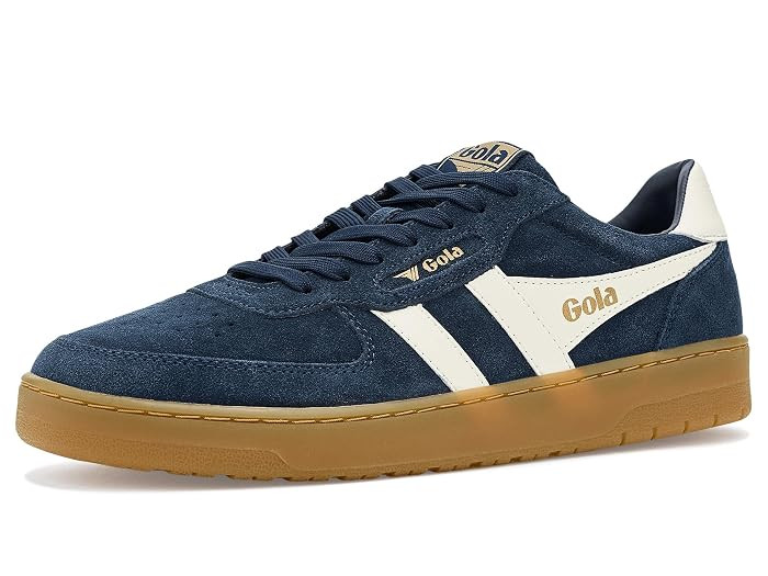 Gola Hawk Suede '86 Men's Snow Shoes Bone/Navy/Gum : 7 D - Medium, Leather/Suede/Synthetic | Zappos.com