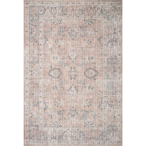 Skye Oriental Blush/Gray Area Rug | Wayfair North America