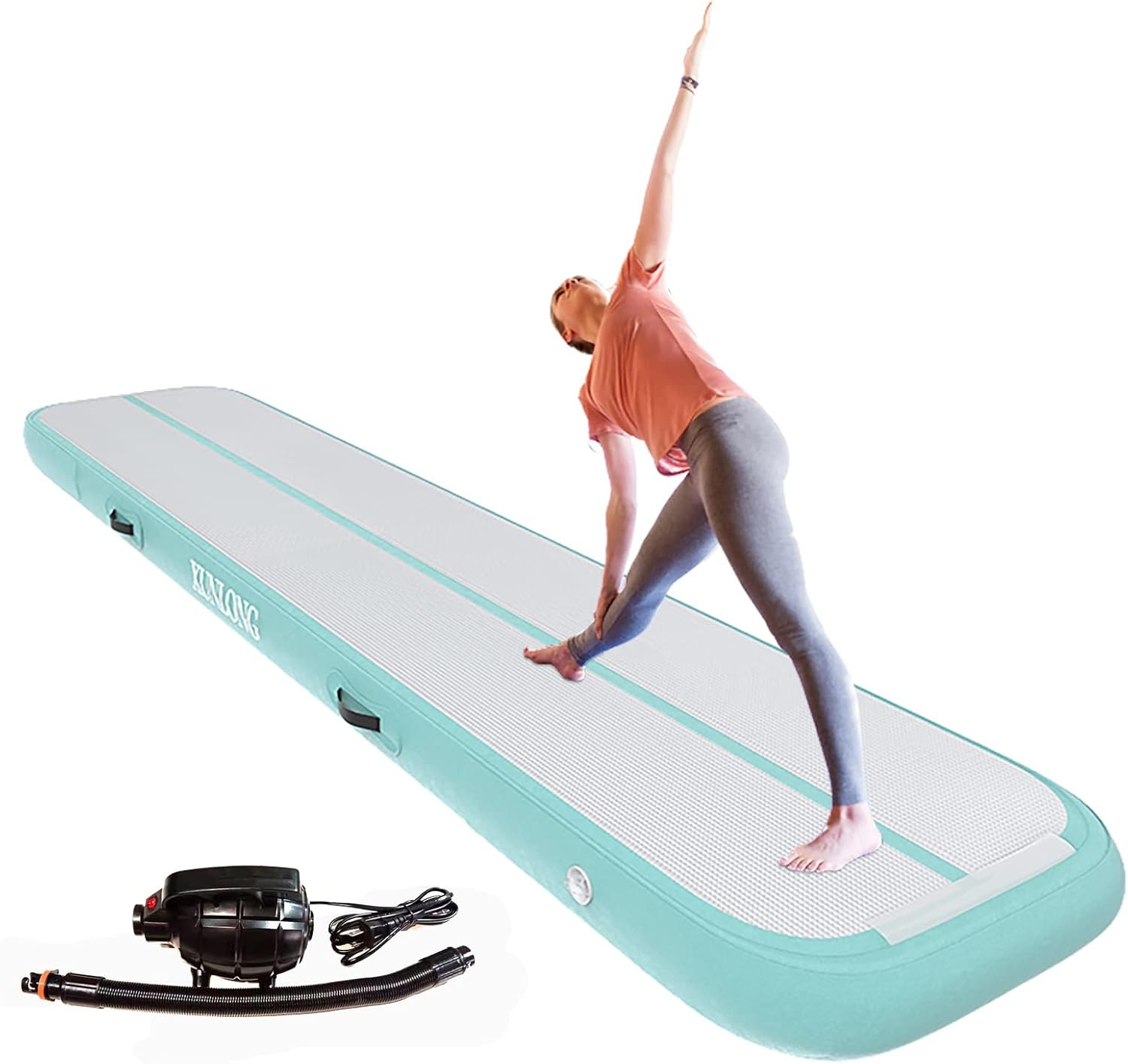 XUNLONG Air Mat Tumble Track 4/8 inchs Thickness Inflatable Gymnastics Training Mat 10ft/13ft/16f... | Amazon (US)