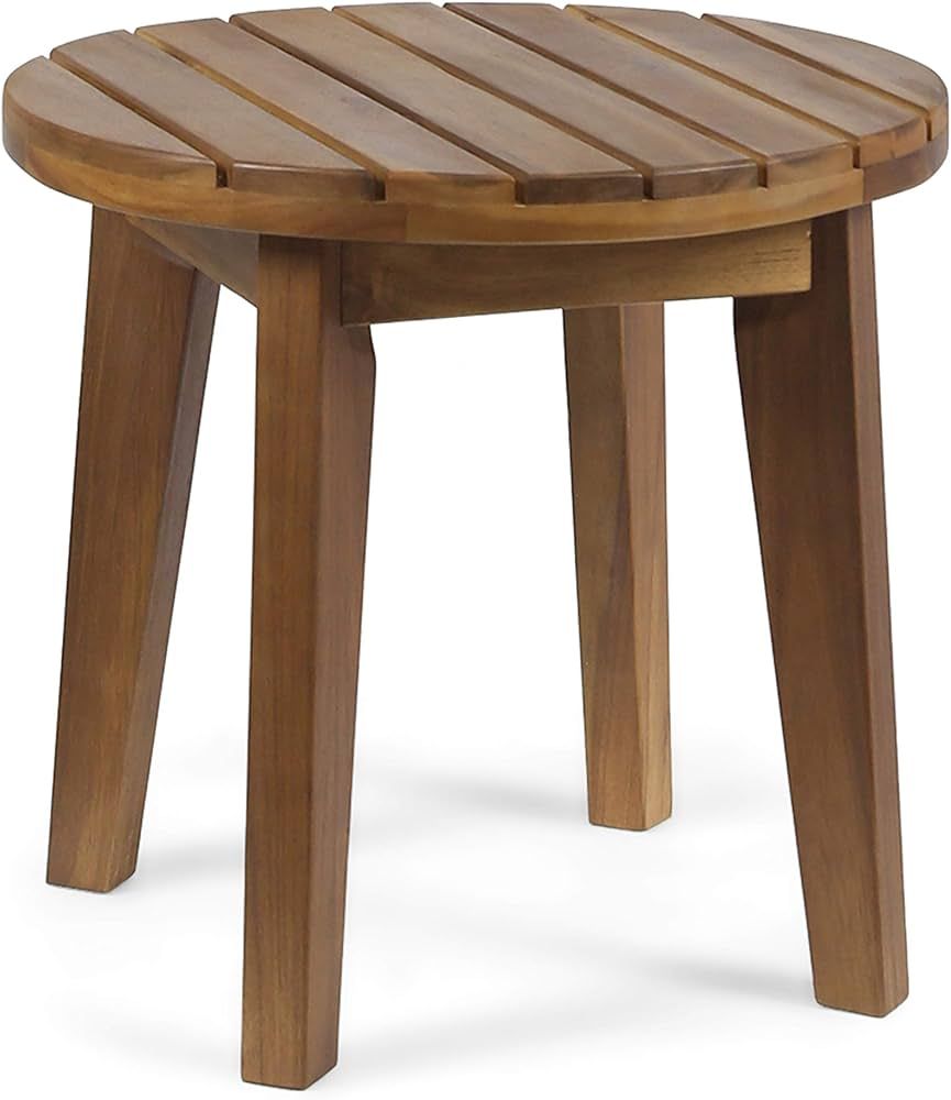 Christopher Knight Home Parker Outdoor 16" Acacia Wood Side Table, Teak Finish | Amazon (US)
