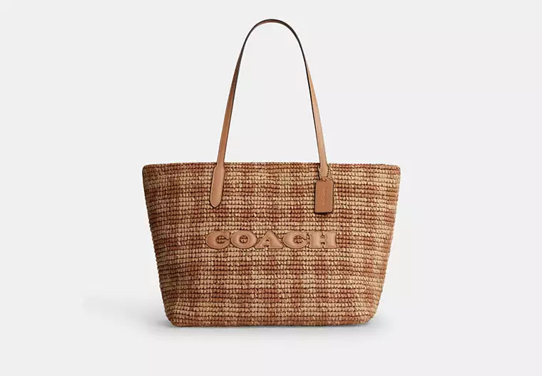 City Tote Bag With Gingham Print | Bags | Coach | COACH® | Coach (US)