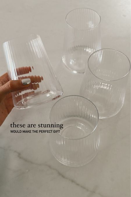 These stemless fluted wine glasses are stunning! #StylinbyAylin #Aylin 

#LTKhome #LTKfindsunder50 #LTKsalealert