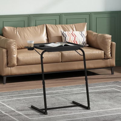 Computer Desk Modern with Adjustable Height and Cup Holder for Home Office 20.47in Black-3irtyhousy | Target