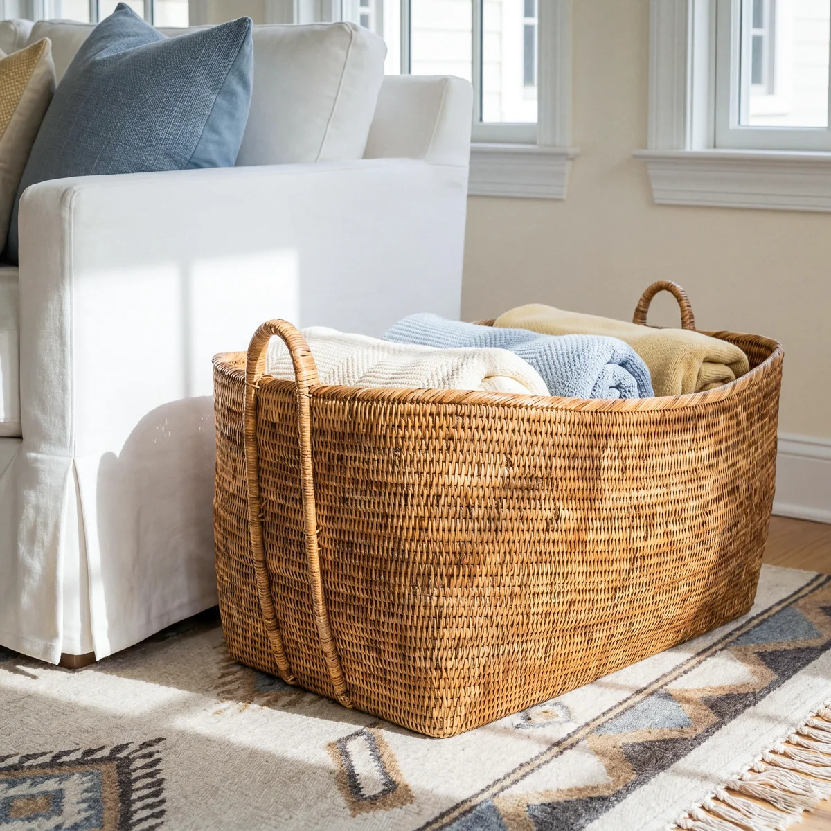 Birch Lane™ Thelma Rattan Decorative Basket | Wayfair North America