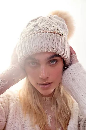 Summit Cable Pom Beanie | Free People (Global - UK&FR Excluded)