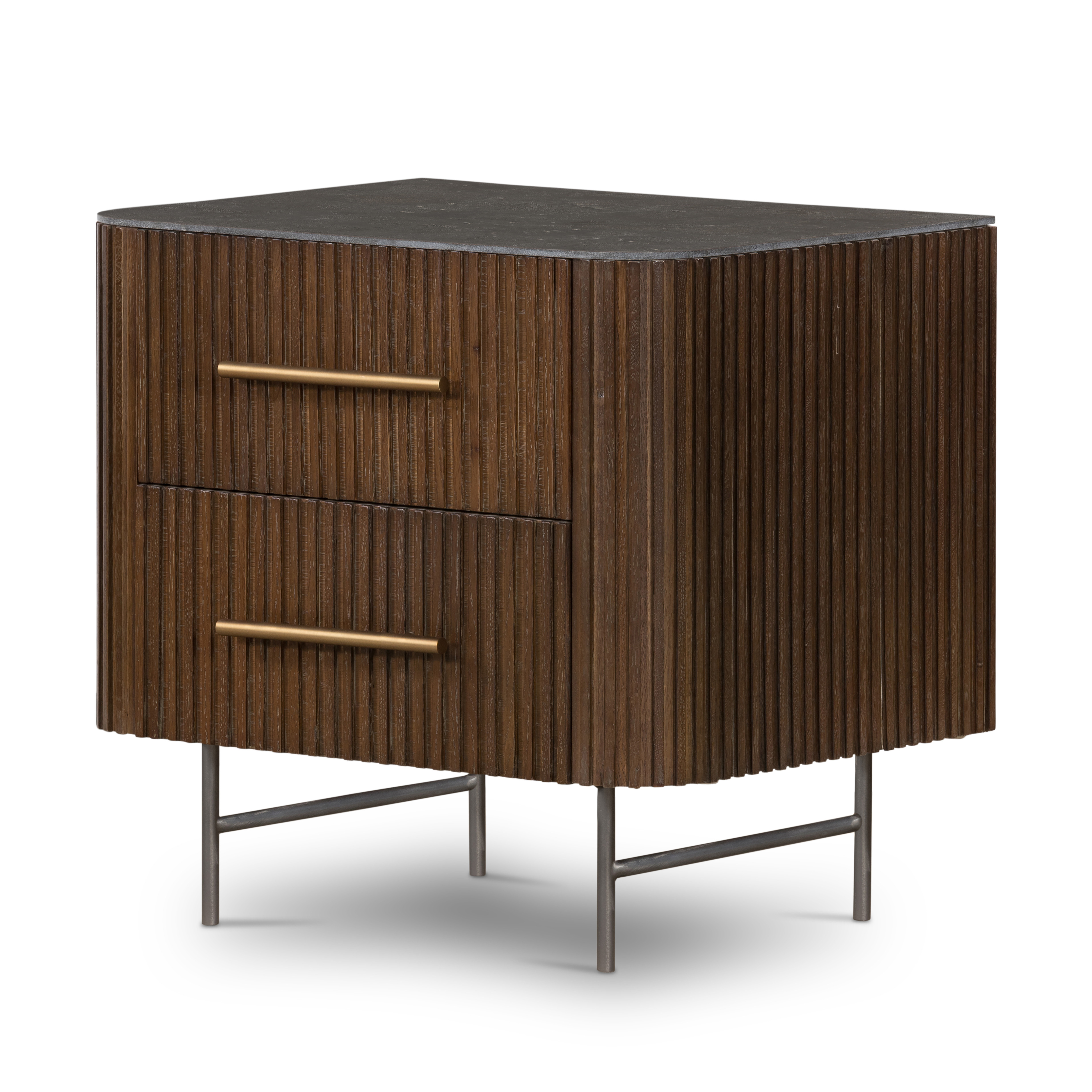 Fletcher Nightstand-Bluestone - Four Hands | Havenly | Havenly