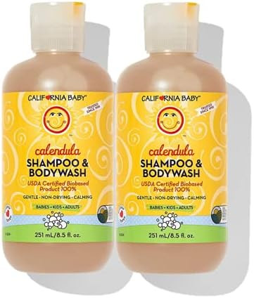 California Baby Calendula Shampoo and Body Wash - Hair, Face, and Body -Gentle, Allergy Tested - Dry | Amazon (US)