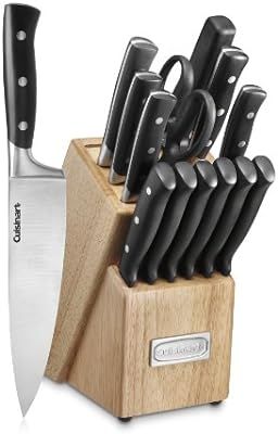 Cuisinart Classic Triple Rivet Juego de cuchillos (16 piezas), Juego de bloque para cuchillos, 15... | Amazon (US)