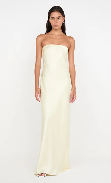 AUSTEN STRAPLESS MAXI DRESS - ICE YELLOW | Bec & Bridge (Global)