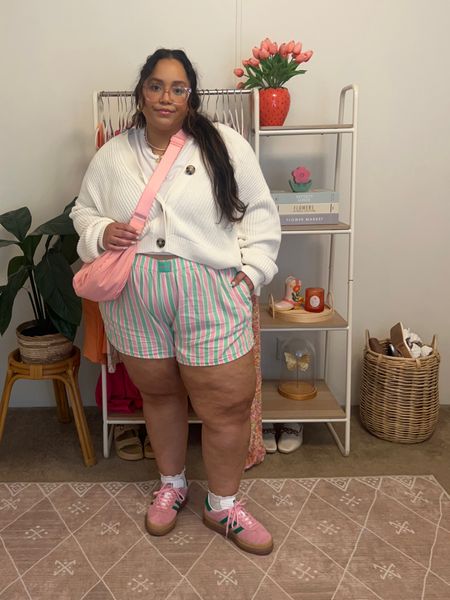 Boxer Shorts Trend on a plus size girly 

#LTKstyletip #LTKxTarget #LTKplussize