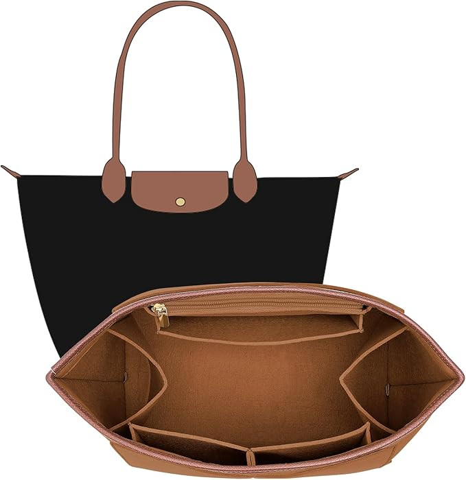 Felt Purse Organizer Insert for Longchamp Le Pliage L Bag Handbag Leather edge Longchamp Organize... | Amazon (US)