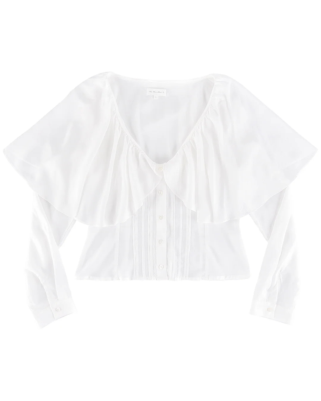 Tops: Capelet Shirt - White - My mum made it | My Mum Made It